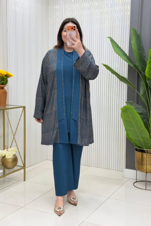 Alev 3lü Takım Mavi