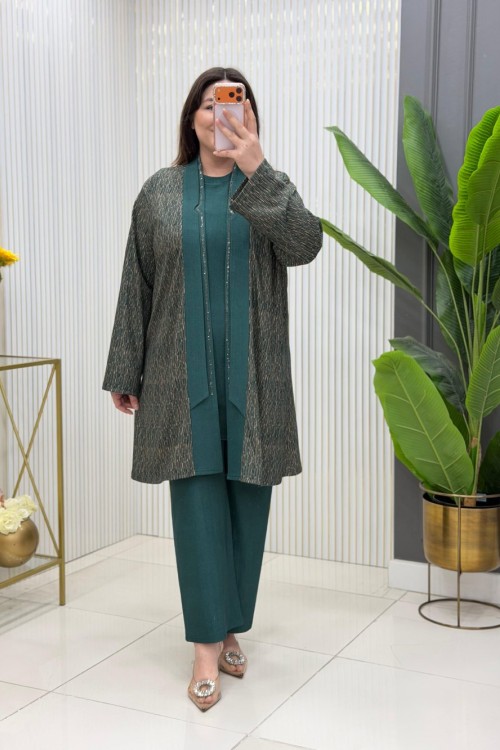 Alev 3lü Takım Zümrüt