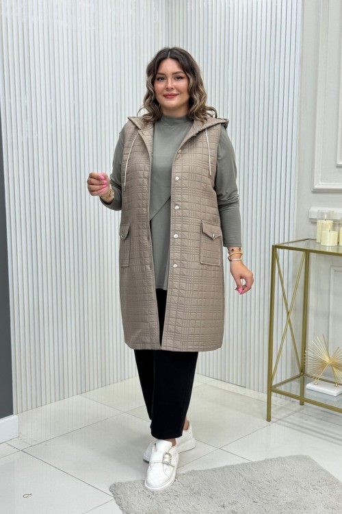 Asiye Yelek Koyu Vizon