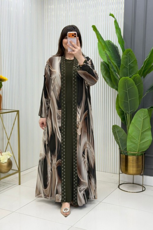 Bergüzar Elbise Haki