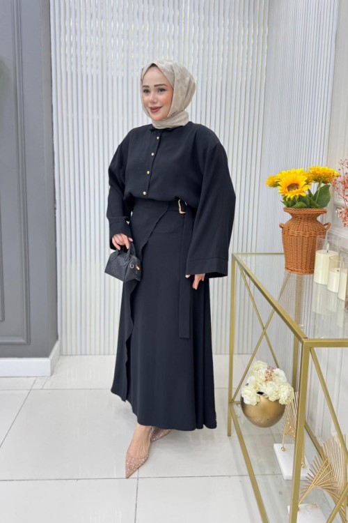 Burcu Etekli Takım Siyah