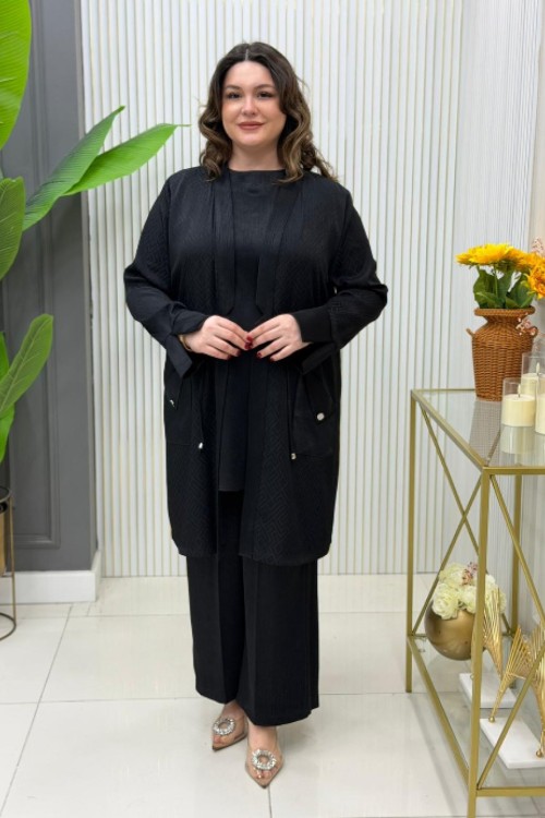 Kayla Üçlü Takım Siyah