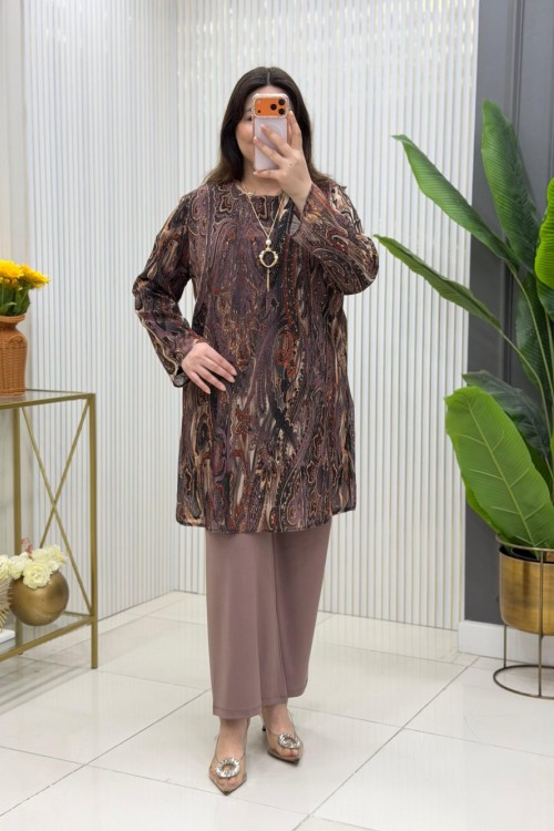 Nejla Tunik Takım Gül